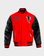 retro atlanta falcons varsity jacket
