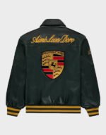 aime leon dore x porsche 993 turbo leather club jacket
