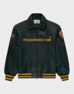 aime leon dore x porsche 993 turbo leather jacket