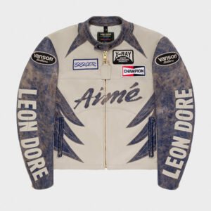 aime leon dore x vanson distressed jacket