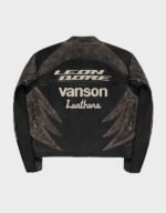 aime leon dore x vanson distressed leather black jacket