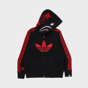 bape x adidas shark fleece hoodie