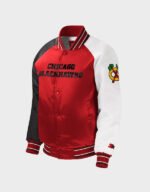 chicago blackhawks starter youth raglan varsity jacket