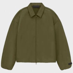 fear of god essentials military trucker jacket