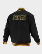 indiana pacers logoman shadow black varsity jacket