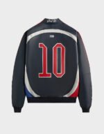 kith x adidas football black bomber jacket