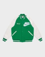 nike x nigo nrg green varsity jacket