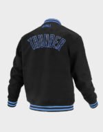 oklahoma city thunder logoman shadow black varsity jacket