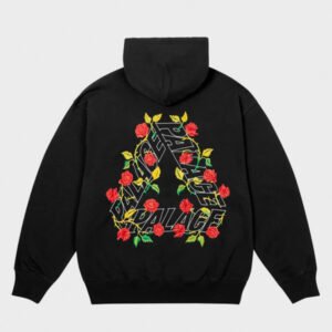 palace rose p3 black hoodie