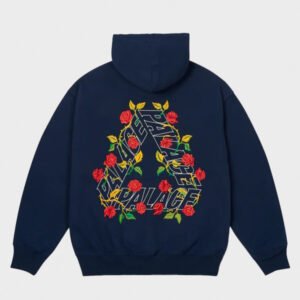 palace rose p3 navy hoodie