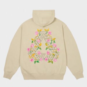 palace rose p3 stoney grey hoodie