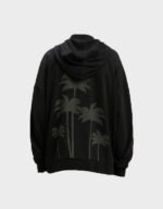 palm angels palms zipped black hoodie