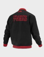 philadelphia 76ers logoman shadow black jacket