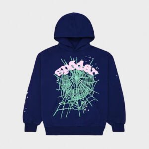 sp5der og web navy hoodie