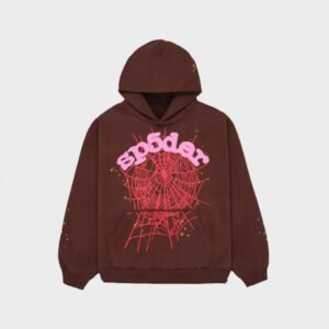 sp5der web brown hoodie