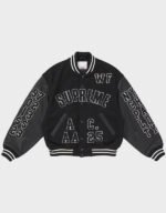 supreme exclusive praises varsity jacket