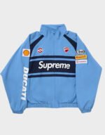 supreme light blue ducati track jacket