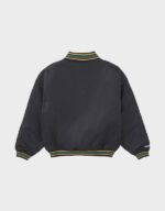 supreme mitchell & ness camo logo black varsity jacket