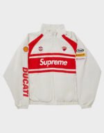 supreme white ducati track jacket