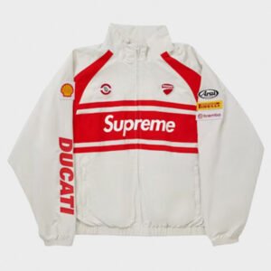 supreme white ducati track jacket
