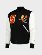 the simpsons freeze max basketball varsity jacket