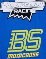 the simpsons freeze max-racing varsity jacket royalwhite