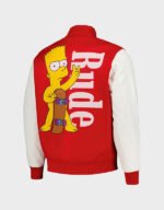 the simpsons freeze max rude red varsity jacket