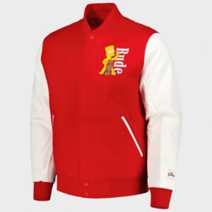the simpsons freeze max rude varsity jacket