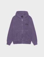 stussy modern age zip grape pigment dyed hoodie