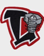 black red lansing lugnuts poly twill full snap jacket