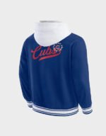 chicago cubs royal cotton hooded jacket