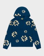 denim tears mono cotton wreath navy hoodie