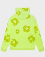 denim tears mono cotton wreath neon green hoodie