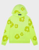 denim tears mono cotton wreath neon hoodie