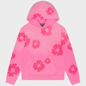 denim tears mono cotton wreath pink hoodie