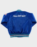 fall out boy iowa cubs satin blue jacket