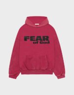 fear of god vintage fear is gone red hoodie