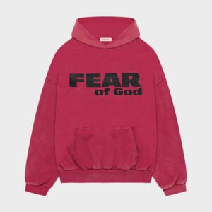 fear of god vintage fear is gone red hoodie