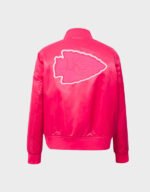 kansas city chiefs triple pink satin jacket