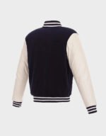 lehigh valley ironpigs navy and white varsity jacket