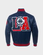 los angeles clippers mash up navy satin jacket