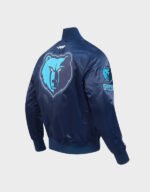 memphis grizzlies classic navy satin jacket