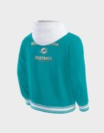 miami dolphins aqua cotton hooded jacket