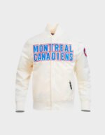 montreal canadiens classic white satin jacket