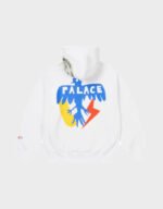 palace x jcc white pullover hoodie