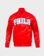 philadelphia 76ers classic big logo red jacket