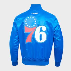Philadelphia 76ers Classic Big Logo Blue Jacket