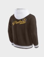 san diego padres brown cotton hooded jacket