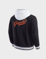 san francisco giants black cotton hooded jacket