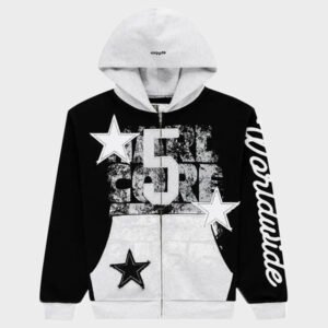 sp5der triple 5 stitch zip up hoodie